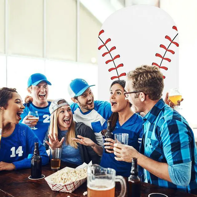 Alt view image 7 of 7 - 7.2 ft Baseball Party Arch Backdrop Cover Baseball Theme Arch Spandex Stretch Backdrop Stand Cover for Wedding Birthday Banquet Boys Girls Shower Ceremony Decoration