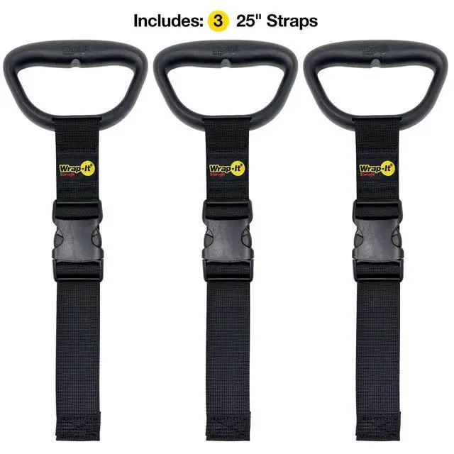 Alt view image 3 of 7 - Clip 'n Carry Straps - 25" (3-Pack) | Carrying Straps for Water Hose Storage and Extension Cord Holder