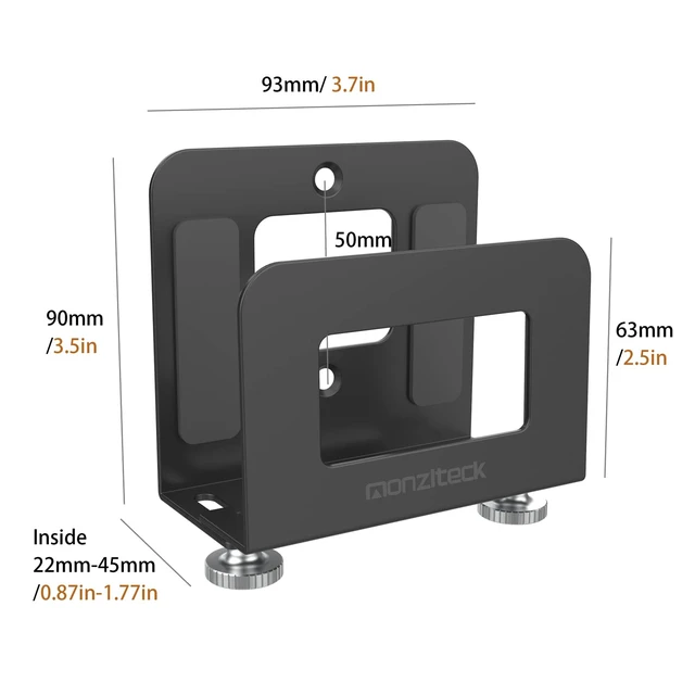 Alt view image 3 of 7 - Adjustable Small Device Wall Mount Holder for Apple TV,ROKU,Router,Modem and Other Media Players