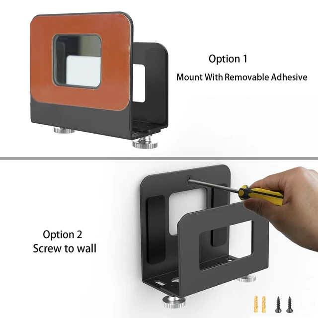Alt view image 4 of 7 - Adjustable Small Device Wall Mount Holder for Apple TV,ROKU,Router,Modem and Other Media Players