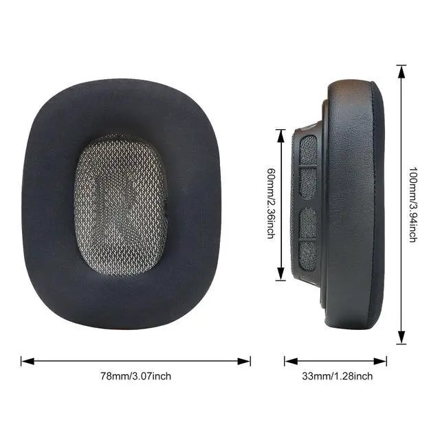 Alt view image 6 of 7 - Ear Cushions for AirPods Max 1 & 2 Over-Ear Headphones,Cooling Gel Earpads Covers Cups Pads with Memory Foam and Ice Silk Cloth-Black