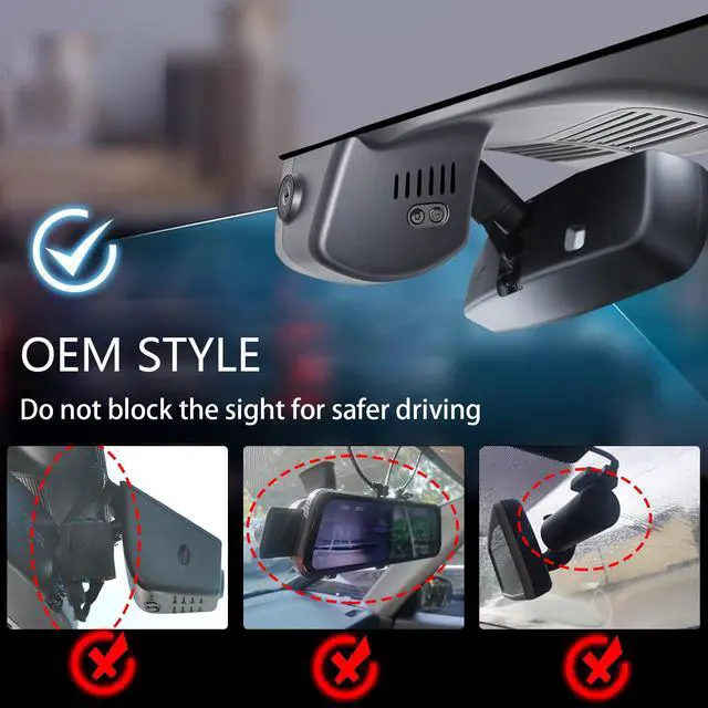 Alt view image 4 of 7 - 4K Dash Cam for Mazda CX-30 2024 2025 2026(Model B) | UHD 2160P Video, OEM Look, Free App & Wifi, GPS, 64GB Card