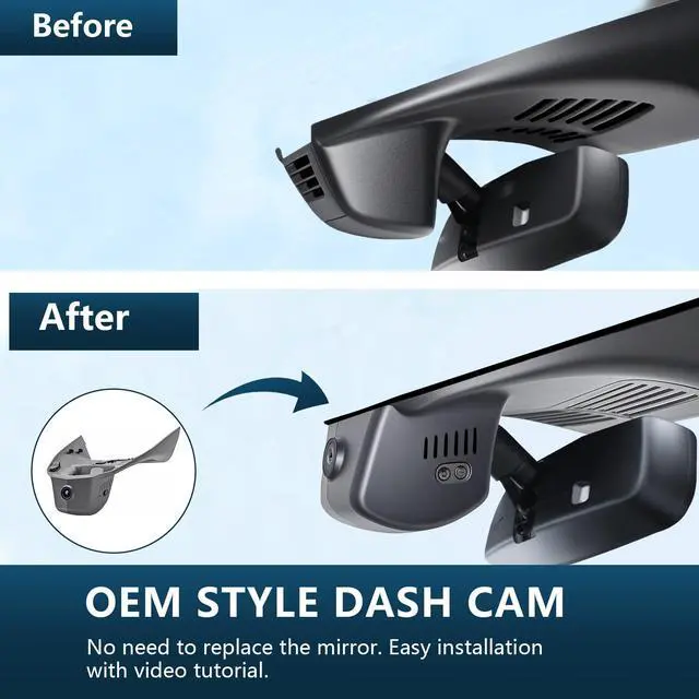 Alt view image 5 of 7 - 4K Dash Cam for Mazda CX-30 2024 2025 2026(Model B) | UHD 2160P Video, OEM Look, Free App & Wifi, GPS, 64GB Card