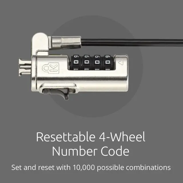 Alt view image 5 of 6 - Combination Laptop Lock for Nano Size Security Slot, Resettable 4-Digit Combination Lock (K60214WW)