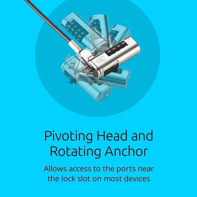 Alt view image 6 of 6 - Combination Laptop Lock for Nano Size Security Slot, Resettable 4-Digit Combination Lock (K60214WW)