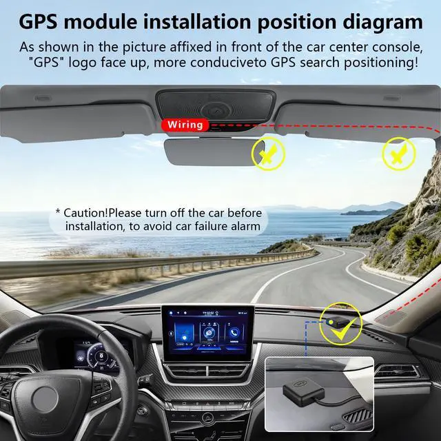 Alt view image 5 of 7 - Front 4K & Rear 1080P Dash Cam for Grand Cherokee 2022-2026 | Grand Cherokee L 2021-2026 (Model D), Laredo Limited Overland Summit Trailhawk, UHD 2160P Video,WiFi & App,GPS, 128GB Card