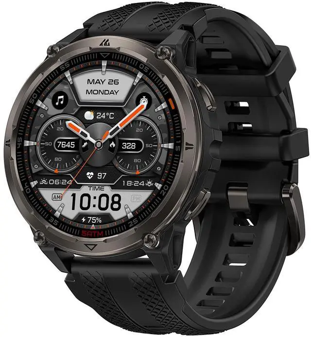 Main image of ORB 2 Smart Watch Rugged, Dual-Band GPS, 5 ATM & IP69 Waterproof | 1.43" AMOLED Military-Grade Smartwatch, 16-Day Battery, LED Flashlight, 170+ Sport Modes, Health Monitor for Android & iPhone