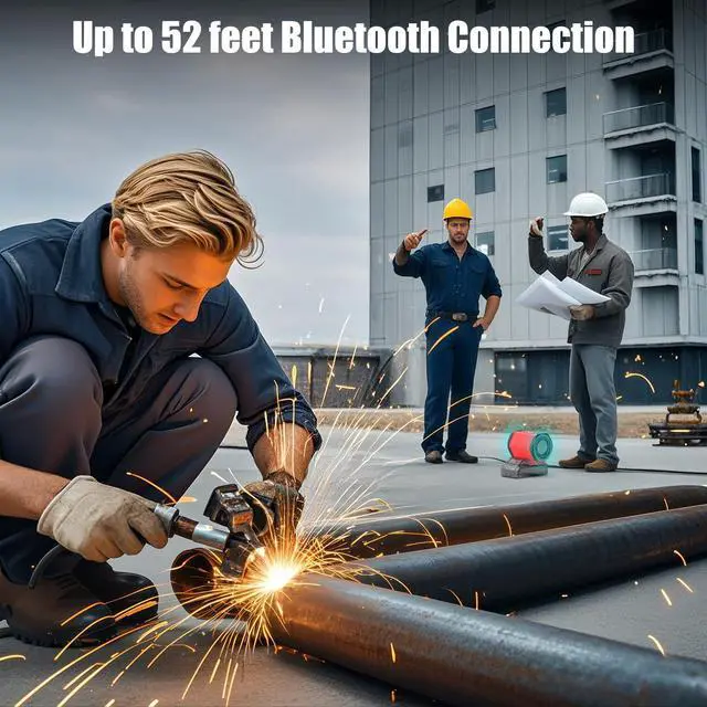 Alt view image 7 of 7 - Bluetooth Speaker Compatible with Milwaukee 18V Battery | USB-A/C Charging for Jobsite Camping & Party(Battery not Included)