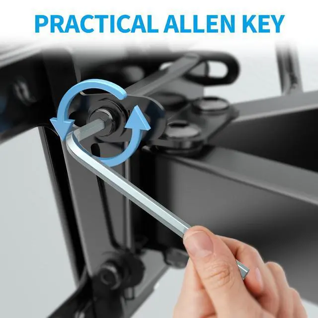 Alt view image 4 of 7 - Wall Anchors Hardware Kit for TV Wall Mount | Including M7 Lag Bolts, Wall Anchors, Washers, Allen Key, Bubble Level, TV Mounting Screws Kit for Wood Studs/Concrete/Brick