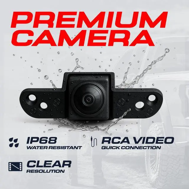 Alt view image 4 of 7 - Black Tailgate Handle with Backup Camera Replacement for Toyota Tacoma (2005-2015) | IP68 Waterproof | Parking Grid Lines Available | Easy to Install