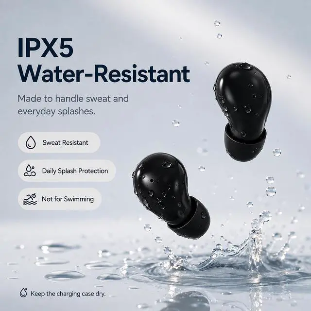 Alt view image 7 of 7 - Wireless Sleep Earbuds Ultra Lightweight Invisible Mini Earphones | Discreet Hidden Earbuds for Work, Small Headphones, Invisible Sleep Wireless Earphone Bluetooth 6.0 for Small Ear Canals