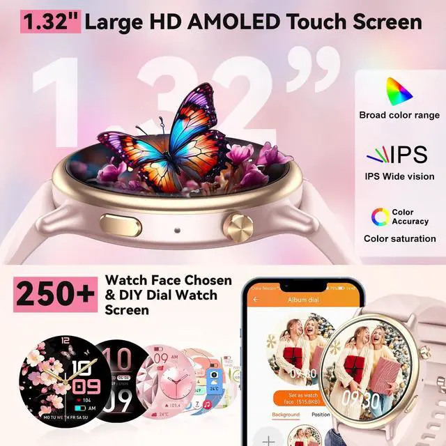 Alt view image 2 of 4 - Smart Watch for Women Fitness Tracker: Waterproof Digital Womens Watches Make Answer Call Smartwatch for Android Phone iPhone Samsung Compatible Sleep SpO2 Heart Rate Monitor Running Step Pedometer