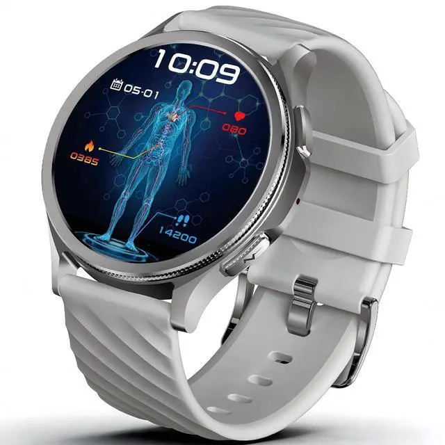 Main image of H16 Smart Watch for Men Women Adults,1.43" AMOLED Fitness Tracker with Bluetooth HD Call,24/7 HRV,Heart Rate,SpO2,Blood Pressure,Sleep Stress Monitor, IP68 Waterproof Sports Watch,Android&iOS