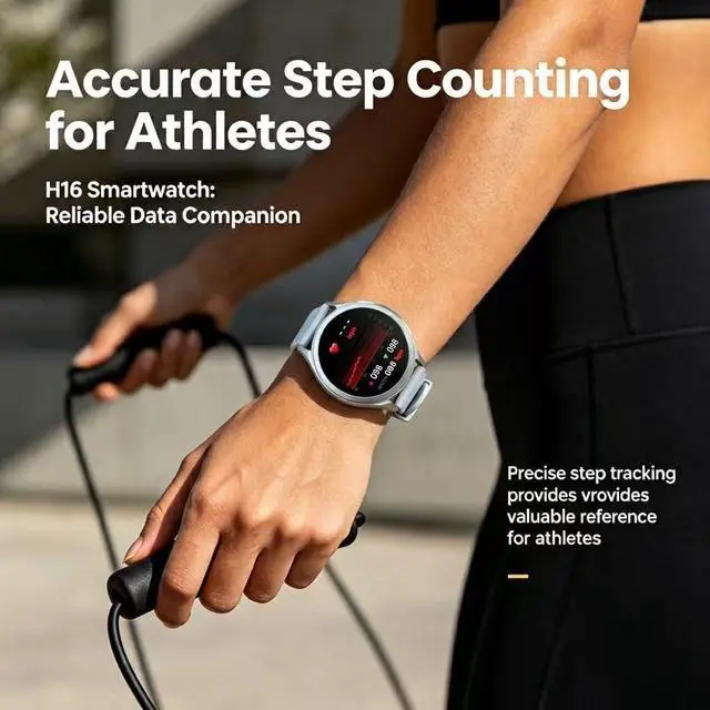 Alt view image 3 of 7 - H16 Smart Watch for Men Women Adults,1.43" AMOLED Fitness Tracker with Bluetooth HD Call,24/7 HRV,Heart Rate,SpO2,Blood Pressure,Sleep Stress Monitor, IP68 Waterproof Sports Watch,Android&iOS