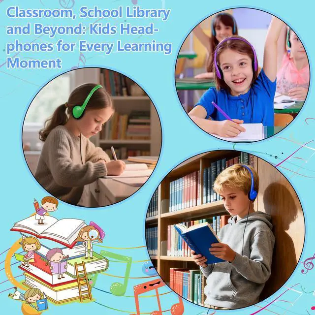 Alt view image 4 of 7 - USB Type C Kids Headphones Bulk for Classroom School 10 Pack,Wired | On Ear USB C Headphones for School Student Children Compatible with Chromebooks Tablet Pad Smartphones Mixed Colors