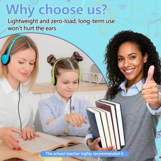 Alt view image 5 of 7 - USB Type C Kids Headphones Bulk for Classroom School 10 Pack,Wired | On Ear USB C Headphones for School Student Children Compatible with Chromebooks Tablet Pad Smartphones Mixed Colors
