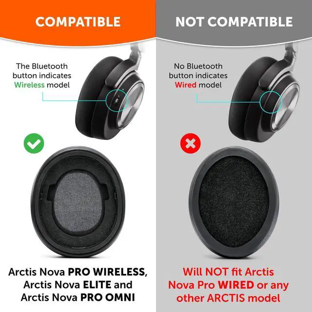 Alt view image 2 of 7 - PadZ Nova Pro Wireless - Replacement Earpads for Arctis Nova Pro Wireless, Nova Elite & Nova Pro Omni, by Wicked Cushions, Extra Thick & Comfortable | Black