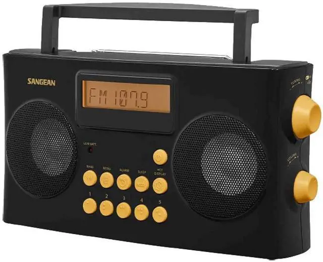Main image of PR-D17 AM/FM-RDS Portable Radio Specially Designed for The Visually Impaired with Helpful Guided Voice Prompts, high Contrast Large Yellow Controls with Raised Symbols