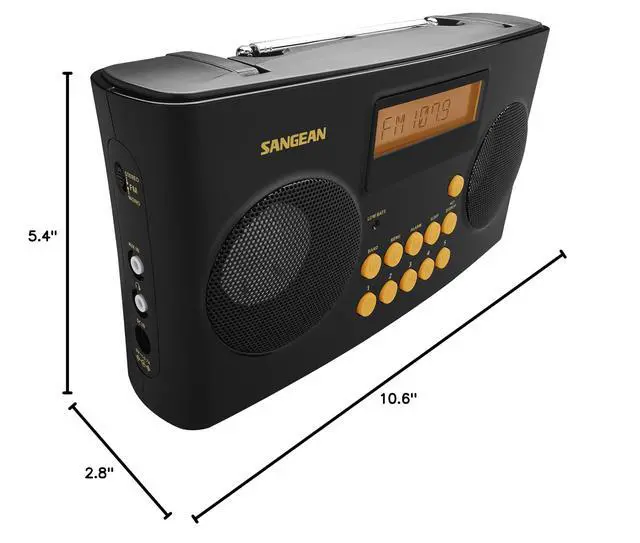 Alt view image 5 of 5 - PR-D17 AM/FM-RDS Portable Radio Specially Designed for The Visually Impaired with Helpful Guided Voice Prompts, high Contrast Large Yellow Controls with Raised Symbols