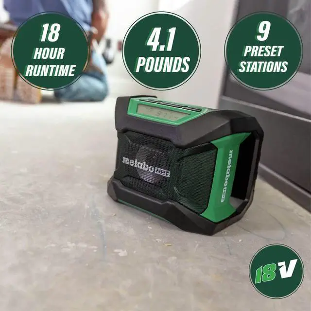 Alt view image 5 of 7 - 18V MultiVolt Cordless Bluetooth Radio, Powerful Sound with 15 Level Equalizer, 18 Hour Runtime, Compact and Lightweight, Bluetooth Connection, Tool Body Only, UR18DAQ4