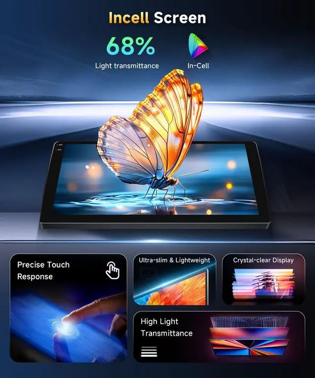 Alt view image 3 of 7 - 4G+128G Android 15 9inch Radio for Toyota RAV4 2001-2006 | Car Stereo with Wireless CarPlay Android Auto Bluetooth FM/RDS DSP SWC AHD Backup Camera WiFi