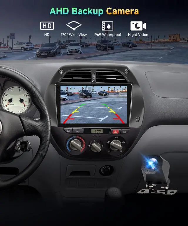 Alt view image 5 of 7 - 4G+128G Android 15 9inch Radio for Toyota RAV4 2001-2006 | Car Stereo with Wireless CarPlay Android Auto Bluetooth FM/RDS DSP SWC AHD Backup Camera WiFi