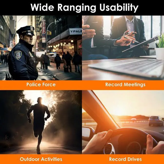Alt view image 7 of 7 - P2 FHD Body Camera - 1080P FHD Body Cam with Infrared Night Vision, Lightweight Wearable Camera, Video Surveillance, 8X Digital Zoom, 170 Degree Lens
