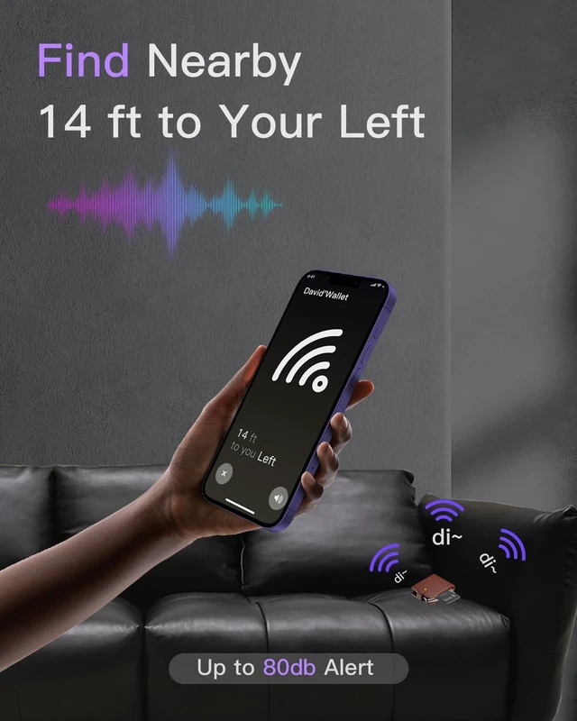 Alt view image 5 of 7 - Apple MFI Tracking Card Rechargeable, Tracker for Find My(iOS Only) | Bluetooth Wallet Tracker Card, Key Finder, IP68 Waterproof Luggage Tracker, Wallet Finder Card, AirCard Tags