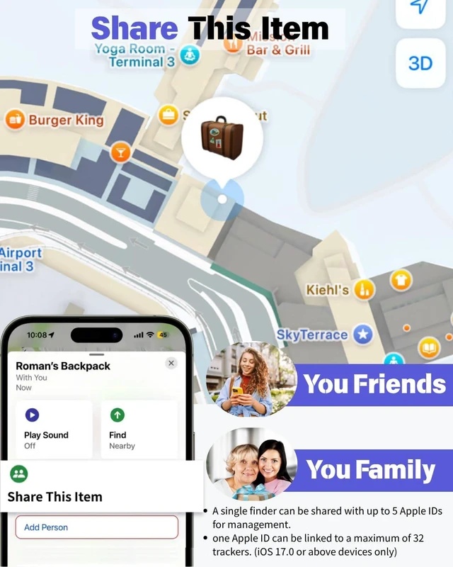 Alt view image 7 of 7 - Apple MFI Tracking Card Rechargeable, Tracker for Find My(iOS Only) | Bluetooth Wallet Tracker Card, Key Finder, IP68 Waterproof Luggage Tracker, Wallet Finder Card, AirCard Tags