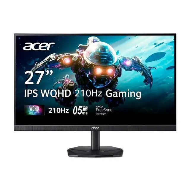 Main image of Nitro 27 Gaming Monitor | WQHD 2560 x 1440 | IPS | ZeroFrame | AMD FreeSync Premium | Up to 210Hz Refresh Rate | Up to 0.5ms | DCI-P3 90% | 1 x Display Port 1.4 & 2 x HDMI 2.1 | KG271U X2bmiipx