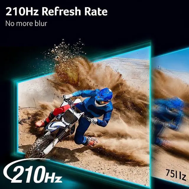 Alt view image 4 of 7 - Nitro 27 Gaming Monitor | WQHD 2560 x 1440 | IPS | ZeroFrame | AMD FreeSync Premium | Up to 210Hz Refresh Rate | Up to 0.5ms | DCI-P3 90% | 1 x Display Port 1.4 & 2 x HDMI 2.1 | KG271U X2bmiipx