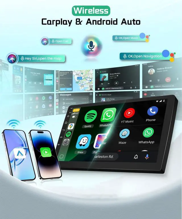 Alt view image 4 of 7 - 8 Core 4G+64G for Dodge Grand Caravan Car Radio 2011-2020 Chrysler Town & Country 2011-2016 with 5G WiFi DSP Wireless Carplay Android Auto, 9" 1280P Touch Screen Car Stereo BT 5.0 SWC