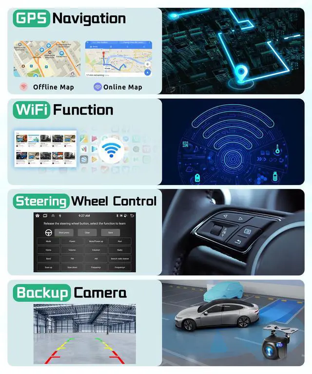 Alt view image 7 of 7 - 8 Core 4G+64G for Dodge Grand Caravan Car Radio 2011-2020 Chrysler Town & Country 2011-2016 with 5G WiFi DSP Wireless Carplay Android Auto, 9" 1280P Touch Screen Car Stereo BT 5.0 SWC