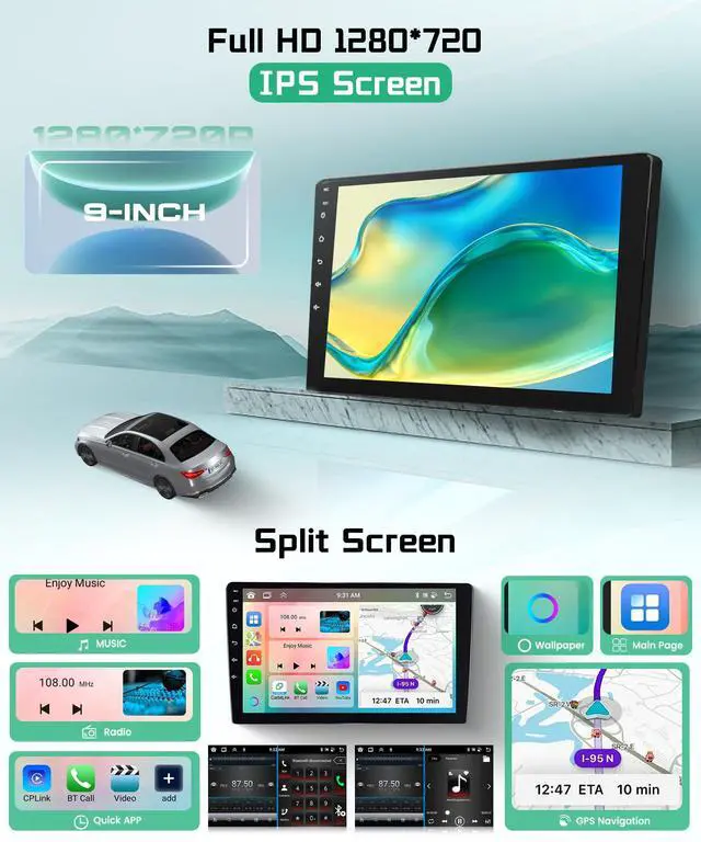 Alt view image 6 of 7 - 8 Core 4G+64G for Dodge Grand Caravan Car Radio 2011-2020 Chrysler Town & Country 2011-2016 with 5G WiFi DSP Wireless Carplay Android Auto, 9" 1280P Touch Screen Car Stereo BT 5.0 SWC