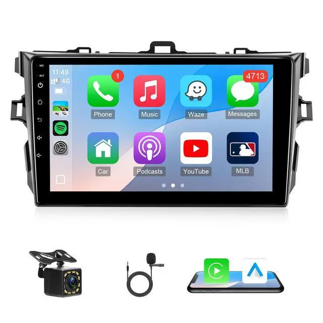 Main image of Linux Car Radio for Toyota Corolla 2008 2009 2010 2011 2012 | Fast Boot Wireless CarPlay & Android Auto, 9 inch Touch Screen for Toyota Corolla Bluetooth FM 1280P Backup Camera SWC