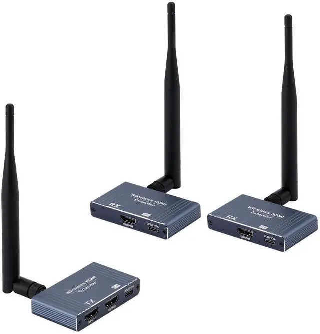 Main image of Wireless HDMI Transmitter and 2 Receivers with Loop Out, 5.8GHz Wireless HDMI Extender 165Ft/ 50M Up to 1080P@60hz Video Resolution, Support laptops, Blu-ray Player, DVD, Digital Video Cameras etc