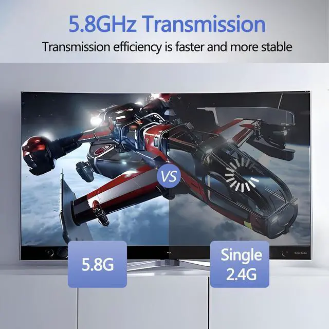 Alt view image 4 of 7 - Wireless HDMI Transmitter and 2 Receivers with Loop Out, 5.8GHz Wireless HDMI Extender 165Ft/ 50M Up to 1080P@60hz Video Resolution, Support laptops, Blu-ray Player, DVD, Digital Video Cameras etc