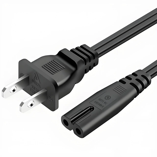 Main image of 2 Prong TV Power Cord for LG 24" 28" 32" 40" 43" 48" 49" 50" 55" 60" 65" 75" 80" 85" LCD HD Smart 4K TV 2 Prong AC Power Cable, 43LH570A 55UH6090 55LH575A 55UH6030 32LH500B Charging Cable (10FT)