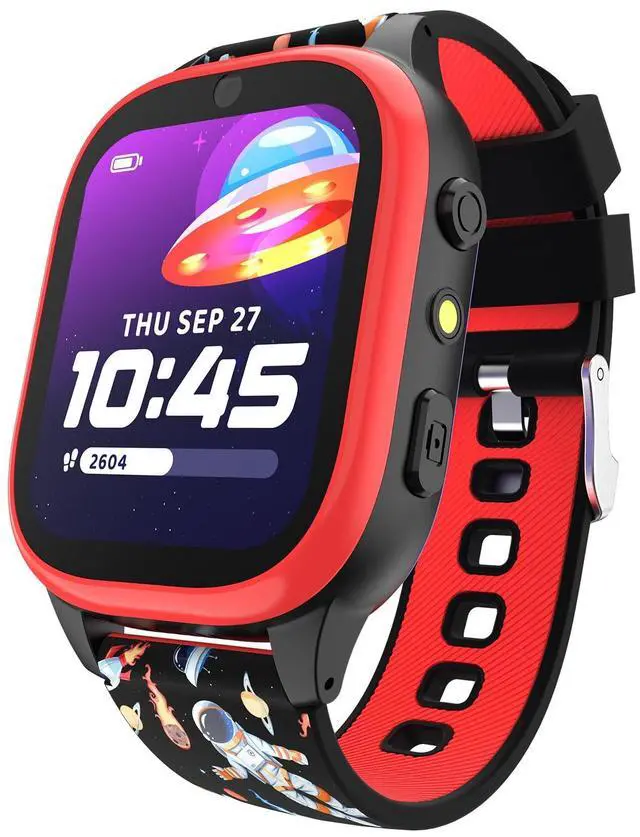 Main image of 4 Kids Smartwatch, Educational Tech Toy 25+ Games, Selfie Camera, Audiobooks, Step Tracker, WaterResistant, Parental Controls, Long Battery, Ages 412 (Black Space)