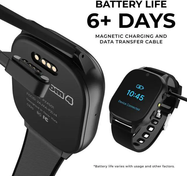 Alt view image 5 of 7 - 4 Kids Smartwatch, Educational Tech Toy 25+ Games, Selfie Camera, Audiobooks, Step Tracker, WaterResistant, Parental Controls, Long Battery, Ages 412 (Black Space)