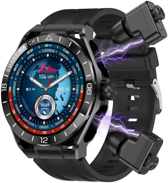 Main image of Smart Watch with Earbuds for Android and iPhone,1.52'' HD Screen,Answer/Make Calls,Fitness Tracker,Ultra-Thin Design,Watch with Earbuds for Men Women