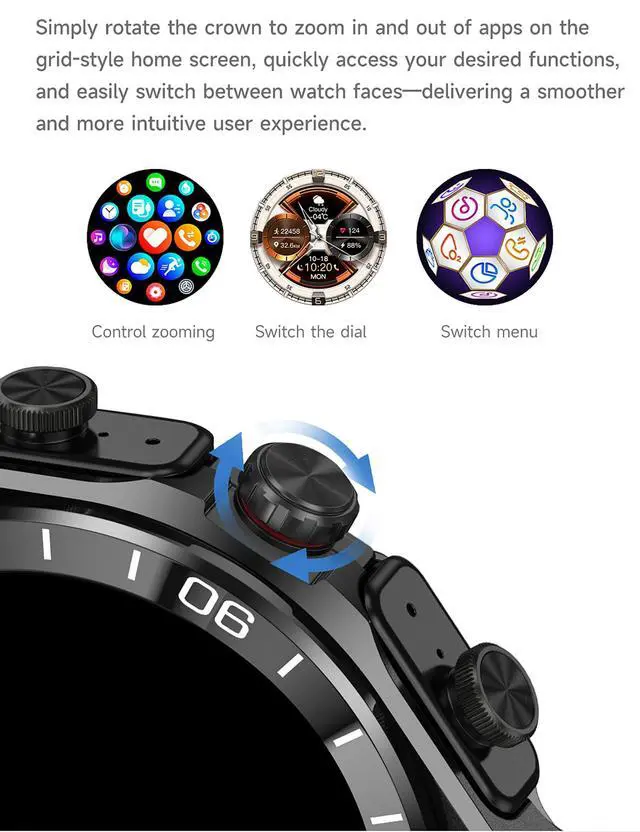 Alt view image 3 of 7 - Smart Watch with Earbuds for Android and iPhone,1.52'' HD Screen,Answer/Make Calls,Fitness Tracker,Ultra-Thin Design,Watch with Earbuds for Men Women