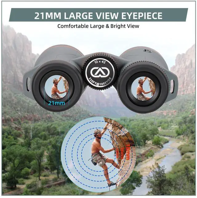 Alt view image 4 of 7 - 10x42 ED Binoculars for Adults High Powered with Phone Adapter, Waterproof Binoculars with ED Lenses, Super Bright Clear for Bird Watching, Hiking, Cruise Ship, Wildlife Viewing and Outdoor Activities