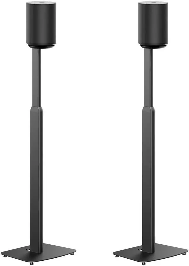 Main image of Adjustable Floor Stand for Sonos Era 100, SL, Pair, Black | Height adjustable floor stands for Sonos Era 100, 100 SL, and Era 300, Adjust from 27.5" to 50" w/o Speaker, sold as a pair