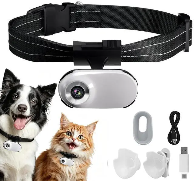 Main image of HD 1080P Cat Camera Collar with Video Record Wireless Mini Sport cam,Small Action Cameras,Body Camera for Pet Supplies/Stuff,Outdoor/Inoor Birthday Gift No WiFi