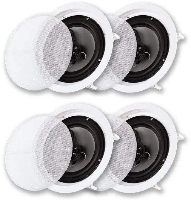 Main image of Acoustic Audio CS-IC83 in Ceiling 8" Speaker 2 Pair Pack 3 Way Home Theater 1400 Watt