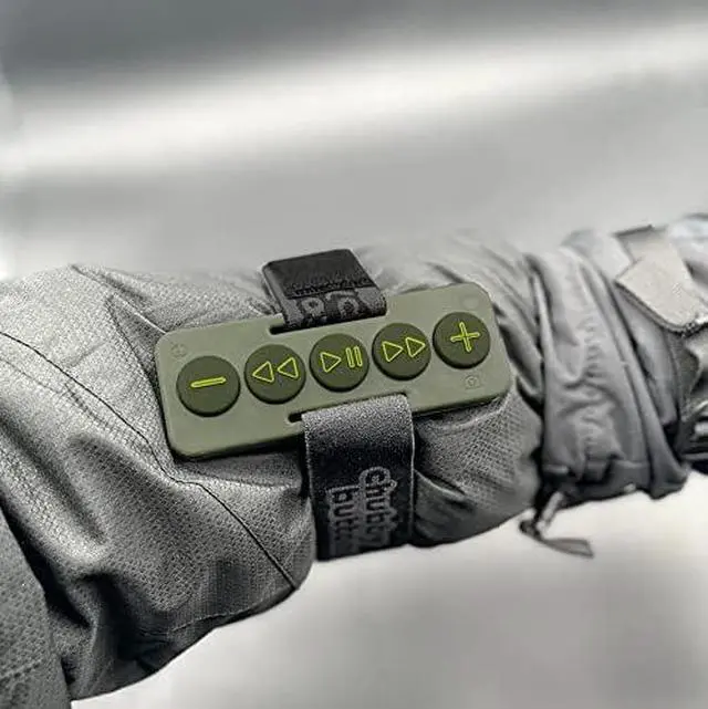 Alt view image 2 of 2 - Wearable Bluetooth Remote | Control Music, Gemini or Siri, Answer Calls- Wearable, Big Buttons for Gloves