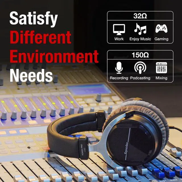 Alt view image 4 of 6 - HD660PRO 150 Closed-Back Studio Headphones for Recording, Black | For producers and engineers using an audio interface; closed-back isolation, 40mm drivers and 10Hz30kHz response