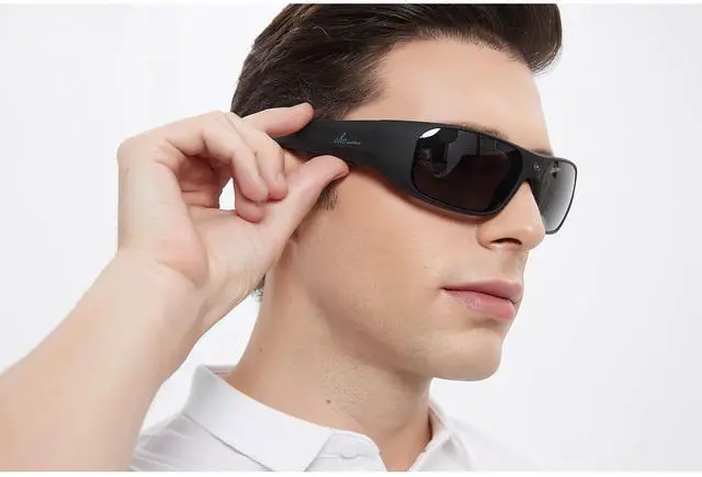 Alt view image 3 of 7 - OhO Smart Camera Glasses, Full HD 1080P Polarized Sunglasses with Built-in Memory for Outdoor Sport, Men/Women, Black Frame-black Lens, 32GB