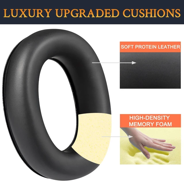 Alt view image 5 of 7 - PU Earpads for 3M WorkTunes(90541,90542,90543,90544) - Black | Also for Peltor Sport (TAC100/TAC300/TAC500/90565/90566/97040/97041/97042), ZO-HAN(EM033/037/042), PROHEAR(032/033/037)